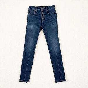 Veronica Beard Debbie Skinny High Rise- Nantucket Jeans – Button Fly – Size 27